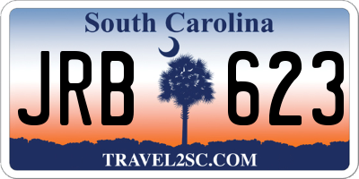 SC license plate JRB623