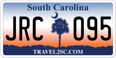 SC license plate JRC095