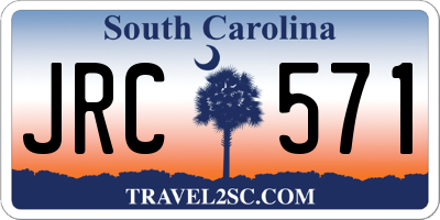 SC license plate JRC571