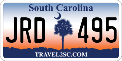 SC license plate JRD495