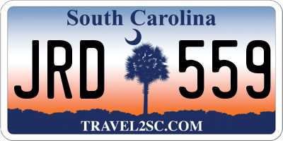 SC license plate JRD559