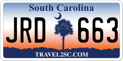 SC license plate JRD663