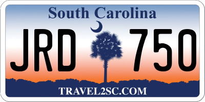 SC license plate JRD750