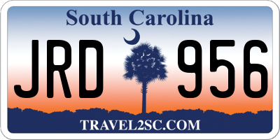 SC license plate JRD956