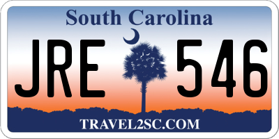 SC license plate JRE546
