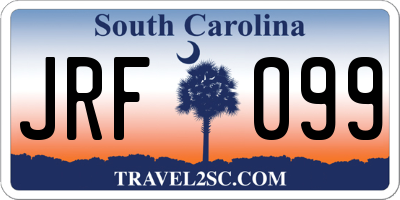 SC license plate JRF099