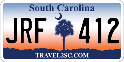 SC license plate JRF412