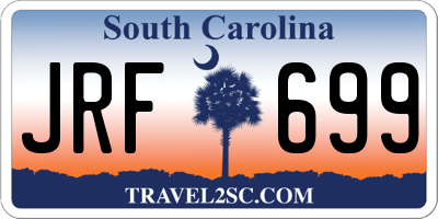 SC license plate JRF699