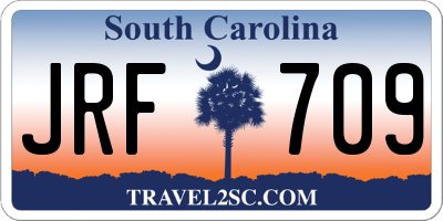 SC license plate JRF709