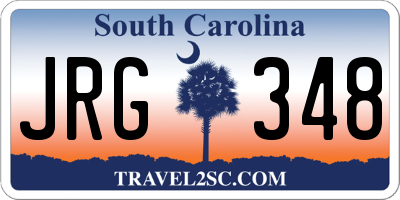 SC license plate JRG348