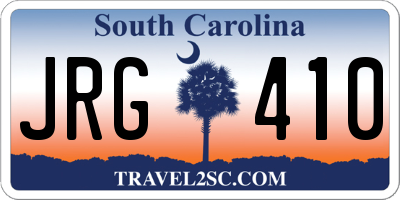 SC license plate JRG410