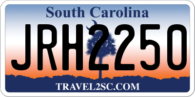 SC license plate JRH2250