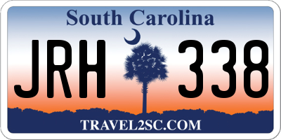 SC license plate JRH338