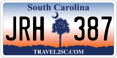 SC license plate JRH387