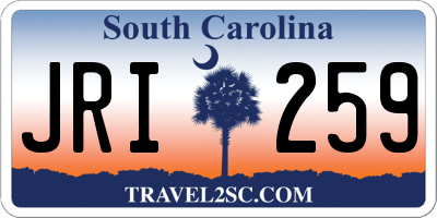 SC license plate JRI259