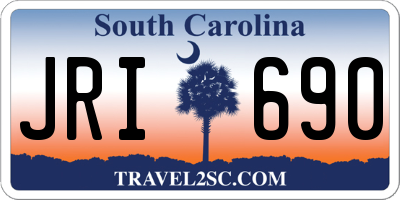 SC license plate JRI690