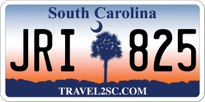 SC license plate JRI825