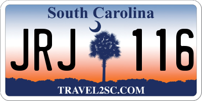 SC license plate JRJ116