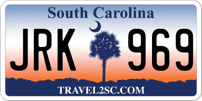 SC license plate JRK969