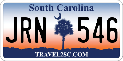 SC license plate JRN546