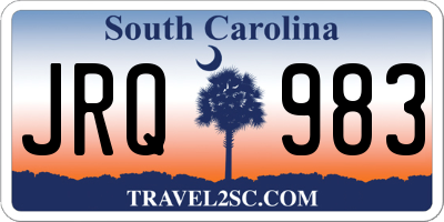 SC license plate JRQ983