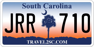 SC license plate JRR710