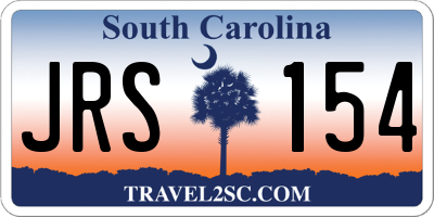 SC license plate JRS154