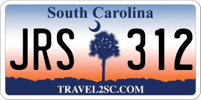 SC license plate JRS312