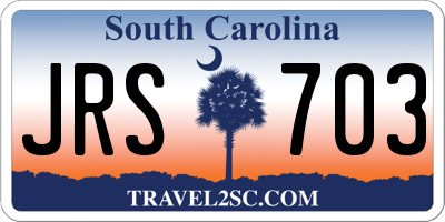 SC license plate JRS703