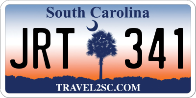 SC license plate JRT341