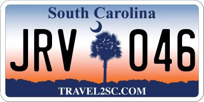 SC license plate JRV046