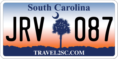 SC license plate JRV087