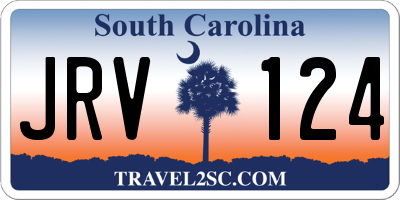 SC license plate JRV124