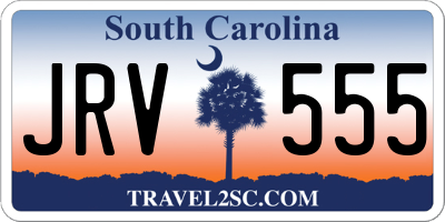 SC license plate JRV555