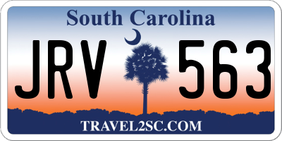 SC license plate JRV563