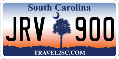 SC license plate JRV900