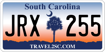 SC license plate JRX255