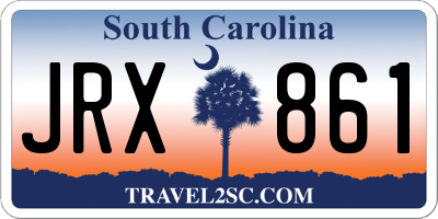 SC license plate JRX861