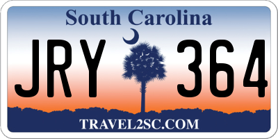 SC license plate JRY364