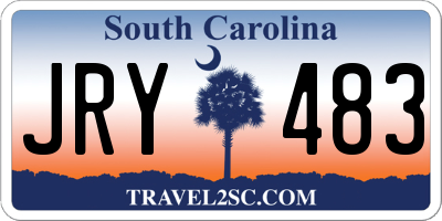SC license plate JRY483