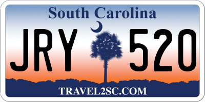 SC license plate JRY520
