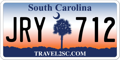 SC license plate JRY712