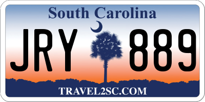 SC license plate JRY889