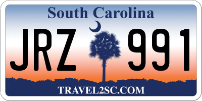 SC license plate JRZ991