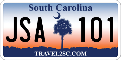 SC license plate JSA101