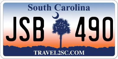 SC license plate JSB490