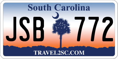 SC license plate JSB772