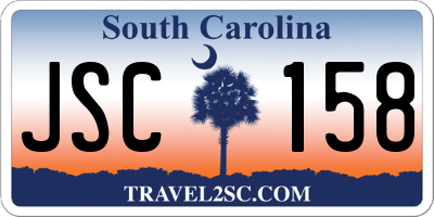 SC license plate JSC158