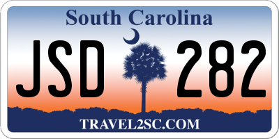 SC license plate JSD282
