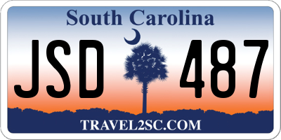 SC license plate JSD487